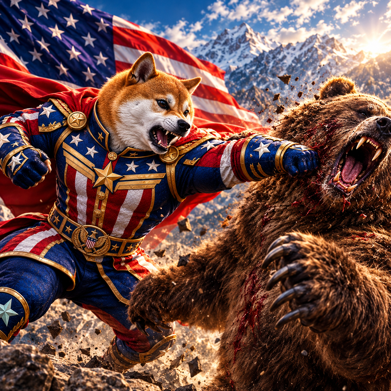 American Super Inu meme artwork, image 2